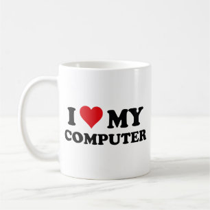 私はコンピュータコーヒーマグが大好き コーヒーマグカップ