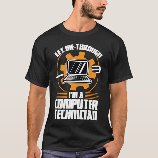 私はコンピュータ技術者の技術支援を通じて私に伝える Tシャツ (正面)