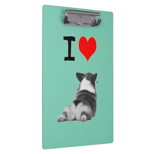 私はコーギーのお尻を愛します クリップボード (右)
