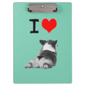 私はコーギーのお尻を愛します クリップボード (正面)