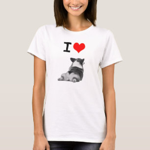 私はコーギーのお尻を愛します Tシャツ