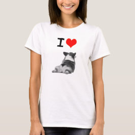 私はコーギーのお尻を愛します Tシャツ