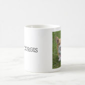 私はコーギーのマグを愛します コーヒーマグカップ (中央)