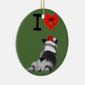 私はコーギーを愛します セラミックオーナメント (右)