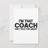 私はコーチ彼らはあなたにギフトについて話しおもしろいた サンキューカード (正面)