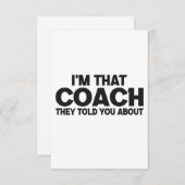 私はコーチ彼らはあなたにギフトについて話しおもしろいた サンキューカード (正面/裏面)