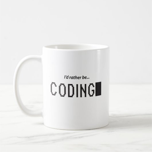 私はコーディングしたい コーヒーマグカップ (左)