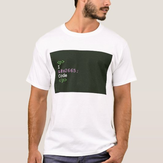 私はコードを愛します Tシャツ (正面)
