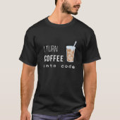 私はコードTシャツにコーヒーを回します Tシャツ (正面)