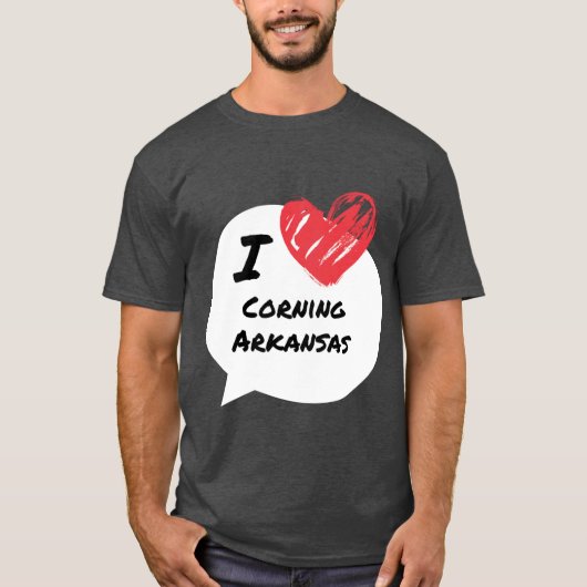私はコーニングアーカンソー州が好き Tシャツ (正面)
