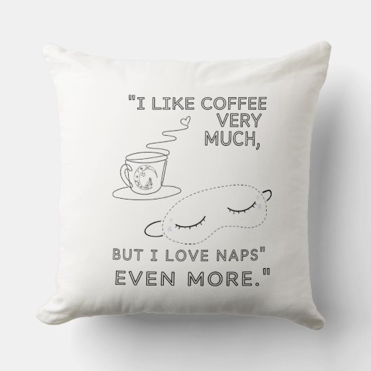 私はコーヒーがとても好きだ クッション (正面)