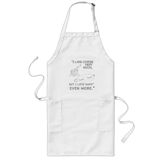 私はコーヒーがとても好きだ ロングエプロン (正面)
