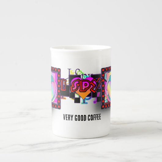 私はコーヒーがとても美味しいと見ている ボーンチャイナマグカップ (正面)