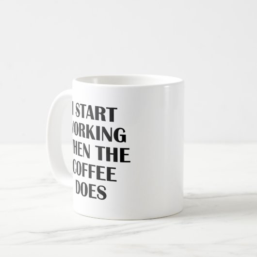 私はコーヒーがマグカップを飲むと仕事を始める コーヒーマグカップ (正面左)