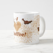 私はコーヒーが大好きで、コーヒーが汚れている ジャンボコーヒーマグカップ (正面右)