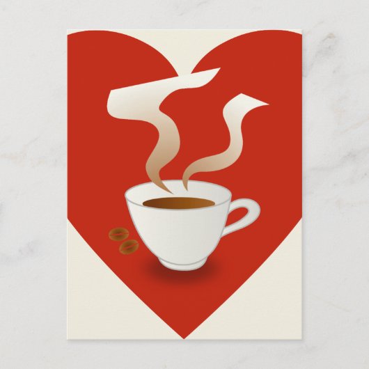 私はコーヒーが大好き – はがき (正面)