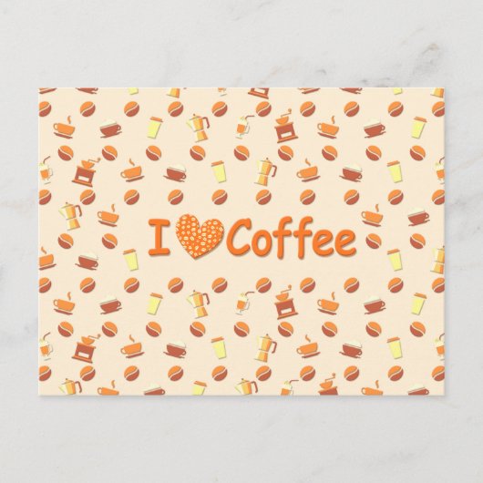 私はコーヒーが大好き ポストカード (正面)