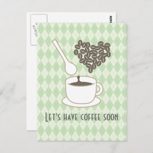 私はコーヒーが大好き ポストカード (正面/裏面)