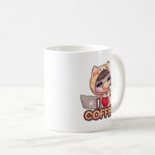 私はコーヒーが大好き – マグカップ (正面右)