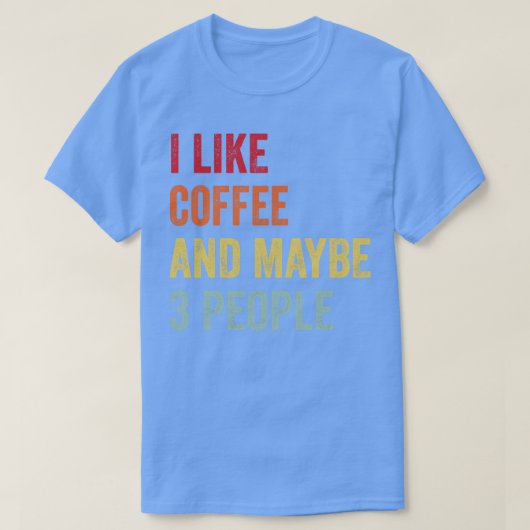 私はコーヒーが好きかもしれない3人 Tシャツ (デザイン正面)