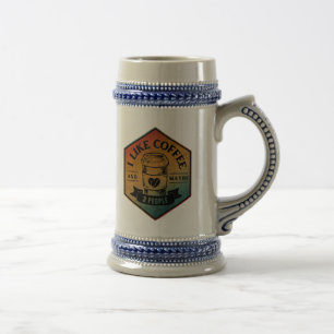 私はコーヒーが好きです多分3人も ビールジョッキ