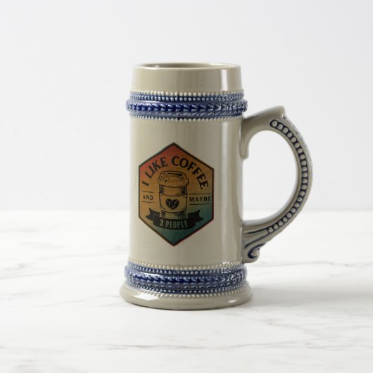 私はコーヒーが好きです多分3人も ビールジョッキ (右)
