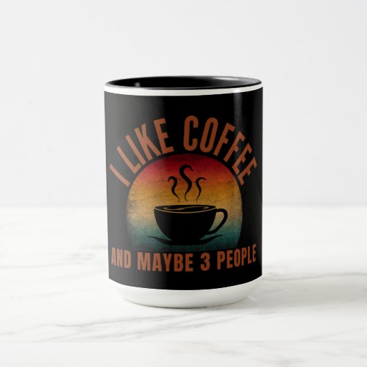 私はコーヒーが好きで多分3人も好き マグカップ (中央)