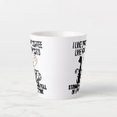 私はコーヒーが好きで、猫が強くて好き カフェラテマグ (正面)