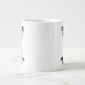 私はコーヒーが好きで、猫が強くて好き ジャンボコーヒーマグカップ (正面)