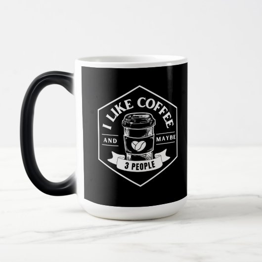 私はコーヒーが好きで、3人は2トーンのコーヒーMが好きだ モーフィングマグカップ (左)