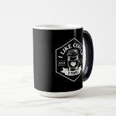 私はコーヒーが好きで、3人は2トーンのコーヒーMが好きだ モーフィングマグカップ (正面右)