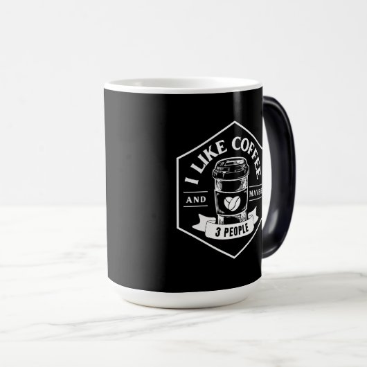 私はコーヒーが好きで、3人は2トーンのコーヒーMが好きだ モーフィングマグカップ (正面右)