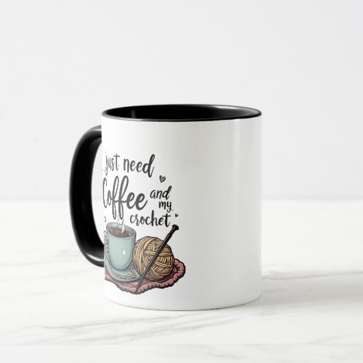 私はコーヒーとカチェットが必要だ マグカップ (正面左)