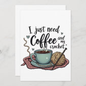 私はコーヒーとカチェットが必要だ 招待状 (正面/裏面)