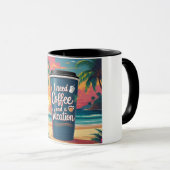 私はコーヒーとバケーショントロピカルタンブラーが必要 マグカップ (正面右)