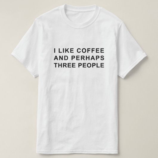 私はコーヒーと多分3人が好き Tシャツ (デザイン正面)