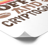 私はコーヒーと暗号が大好きレトロサンセットギフト ポスター (角)