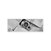 私はコーヒーと本が大好きだ セルフインキングスタンプ (デザイン)