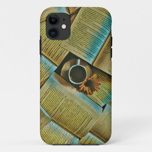 私はコーヒーと本が大好きだ Case-Mate iPhoneケース (裏面)