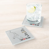 私はコーヒーのように、暗く、苦く、熱すぎる ガラスコースター (アングル)