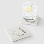 私はコーヒーのように、暗く、苦く、熱すぎる ストーンコースター (横)