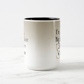 私はコーヒーの前に悪夢です ツートーンマグカップ (中央)