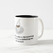 私はコーヒーの香りが大好きだ ツートーンマグカップ (正面右)