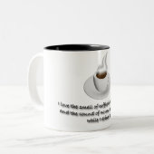 私はコーヒーの香りが大好きだ ツートーンマグカップ (正面左)