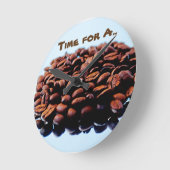 私はコーヒーの香りが大好き ラウンド壁時計 (傾斜)