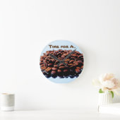 私はコーヒーの香りが大好き ラウンド壁時計 (ホーム)