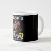 私はコーヒーの馬と悪い言葉が大好きだ ジャンボコーヒーマグカップ (正面右)
