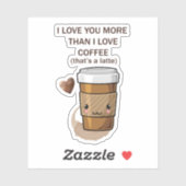 私はコーヒーよりもラテが好き シール (シート)