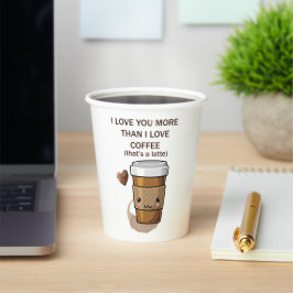 私はコーヒーよりもラテが好き 紙コップ