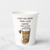 私はコーヒーよりもラテが好き 紙コップ (裏面)